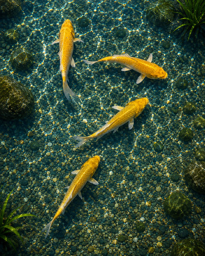 Golden ogon koi - golden,